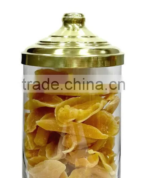 Glass Candy Jar With Copper Cover, Spice Jars, Sweet and Dragee Glass Jars With Lids, Pedestal Glass Candy Jar BK2025 photo-6