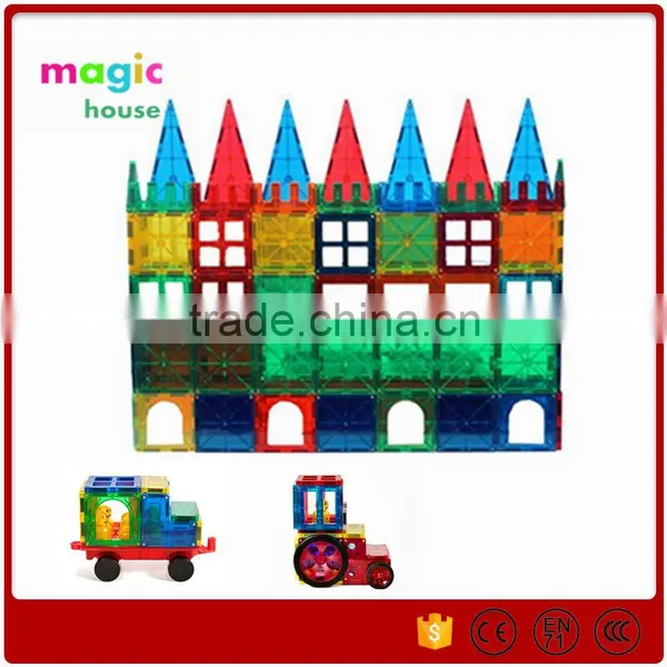 Playmags 2016 Magnetic Building Toys Magnetic Construction Set Intelligence Toys 100pcs Sets