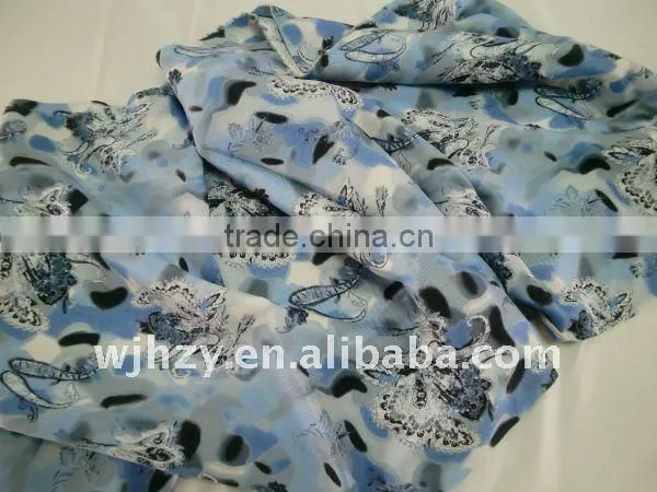 100% printed twill rayon raffia fabric