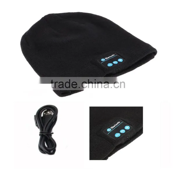 2015 Christmas Gift Knitting Bluetooth Beanie Hat With Headphone Wireless Cap photo-5