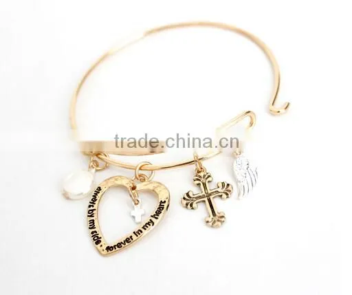 >>NEW SW16606 Promotion Charm Bracelet Heart Cross Bracelet/ photo-4