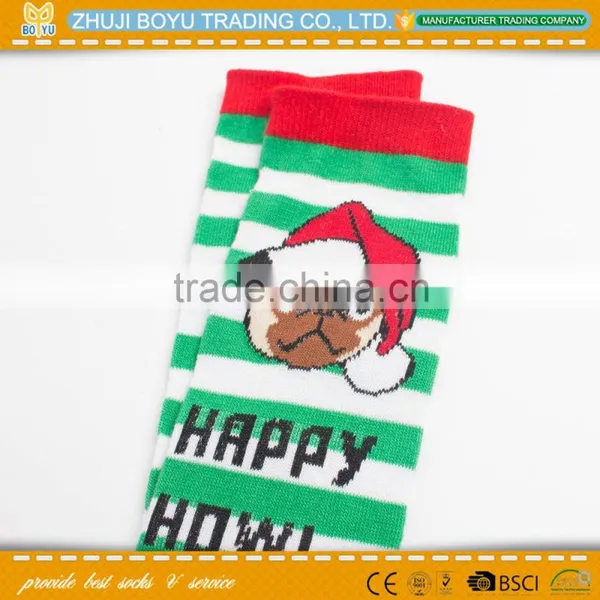 BY-161613 Young Girl Knee High Socks Striped Sock ;Colored Christmas Socks Holiday Socks photo-2