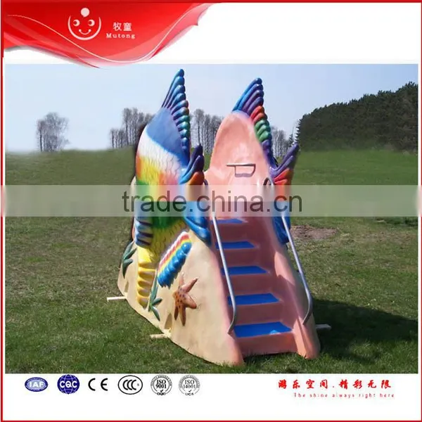 Fiberglass Swimming Themed Kids Tropical Fish Slide for Summer Kids Play