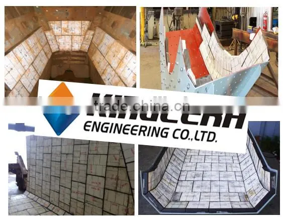 Mining Processing Hopper Bins Chute Alumina Ceramic Rubber Liner photo-5