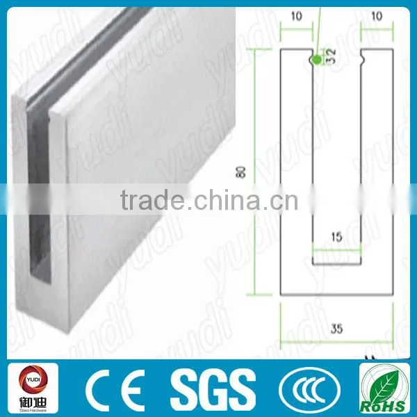 Exterior Deck Aluminum u Channel Glass Railings photo-6