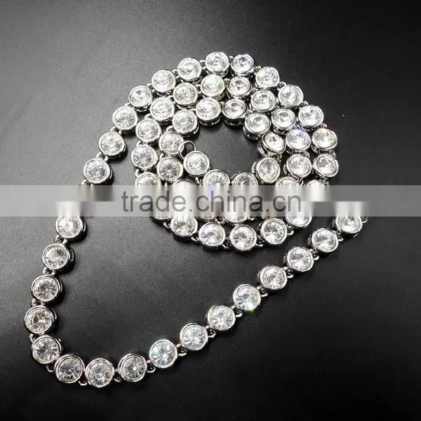 2016 Fashion Hip Hop Clear Heavy Fake Diamond Necklace photo-2