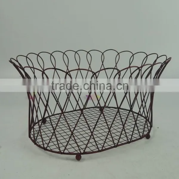 Decorative Vintage Stackable Wire Basket photo-3