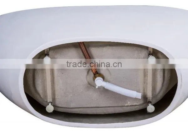 SUNZOOM UPC/cUPC Certified Oval Plastic Tub, Freestanding Tub, Small Bathtub Shower Combo photo-3