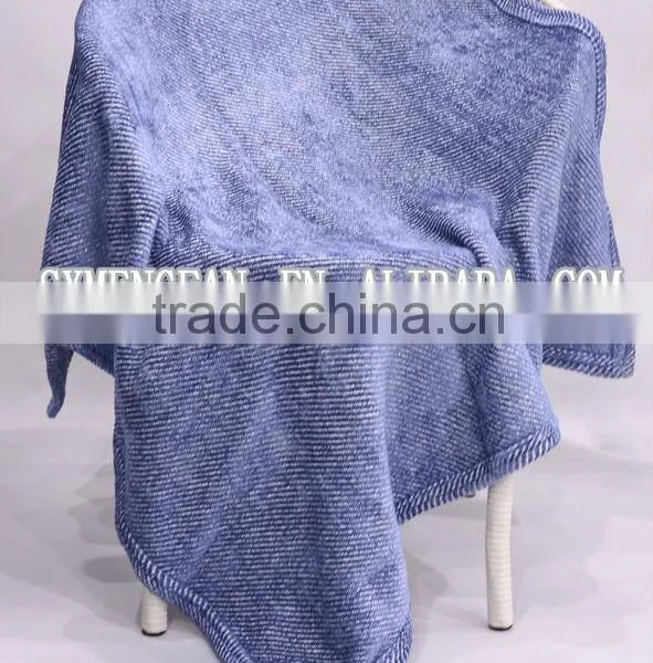 Soft Fluffy 100% Polyester Knitting Home Bed Throw Blanket