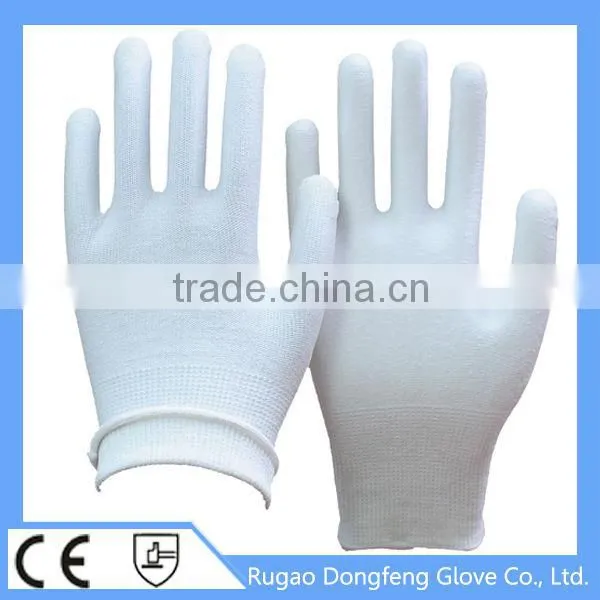 High Quality White Nylon Gloves Seamless Knit Hand Protection photo-2
