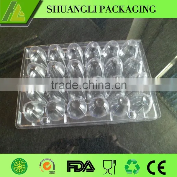 24 Holes Rectangular Clear Transparent Plastic Quail Egg Cartons photo-3