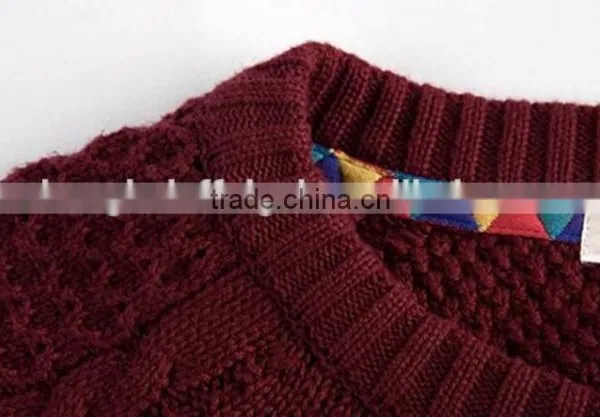 2015 Mens Winter Warm Keeping Colorful Pullover Thick Sweater photo-5
