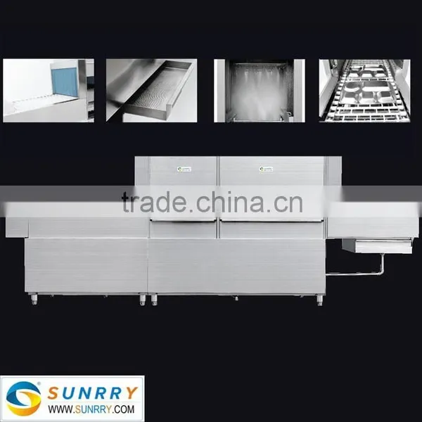 High Hourly Capacity Industrial Hood Type Detergent Dishwasher for Safe Plastic Plates
