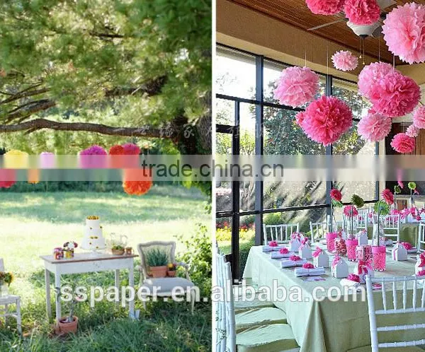 Colorful DIY Tissue Paper Flowers for Wedding Decoration Car Flower photo-2