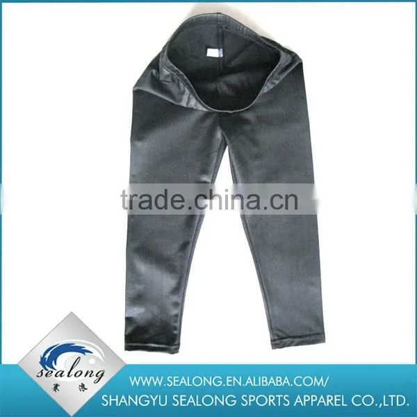 China Wholesale Casual Girls Leggings Custom Thin PU Black Leggings for Children Quality Choice photo-4
