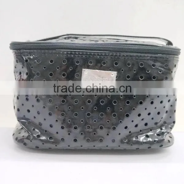 2016 New Design Cosmetic Bag Travel Cosmetic Bag Black PVC Cosmetic Bag