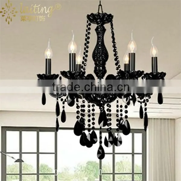 Small Black Acrylic Chandelier for Hallways