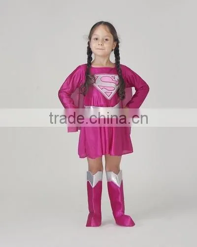 Sexy Latex Supergirl Corset Costume Cosplay Superman Costume for Girls photo-2