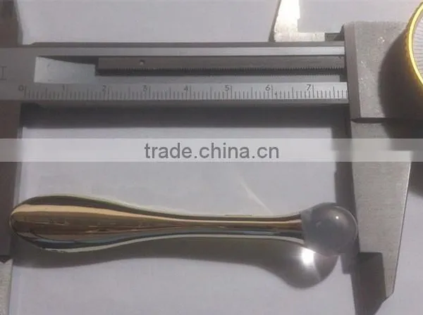 Gold Color Acrylic Plastic Cosmetic Cream Use Spoon photo-3