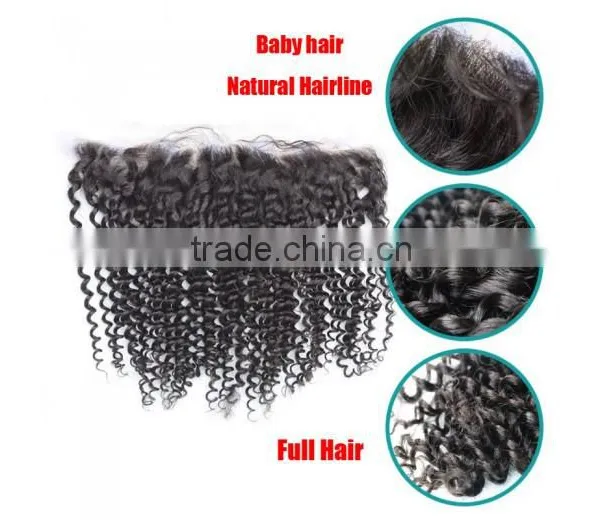 no Moq Cheap Free Part Deep Wave Human Hair Lace Frontal Closure in Stock photo-6