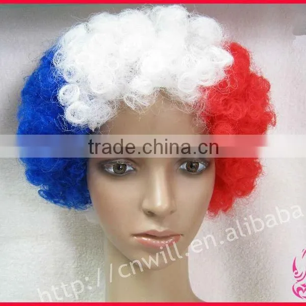 Pretty Afro Wigs Curly Hair Wigs Blue Synthetic Wigs Cheap Party Wig Synthetic Hair Wigs photo-3