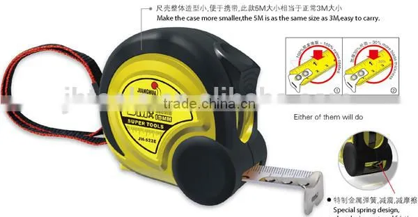 Rubber Coated Round Steel Tape Measure Best Selling 16ft Emboseed Measuring Tape With Double Side Tape photo-3