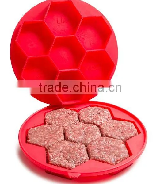 Freezer Container Perfect Burger Patties BPA Free Silicone Burger Press photo-4