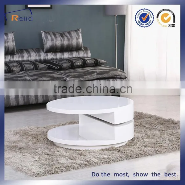 ROUND SWIVEL ELEGANT WHITE NEW 2016DESIGN COFFEE TABLE UNIQUE TEA TABLE photo-3