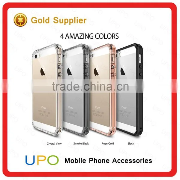 [UPO] High Quality Ultra Thin Slim Clear Anti-scratch Acrylic PC+ TPU Mobile Back Cover Case for IPhone se photo-4