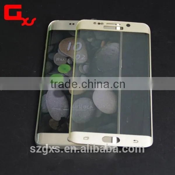 Mobile Phone Accessories For Samsung 3D Silk-screen Curved Edge Tempered Glass Protector For S6 Edge photo-6