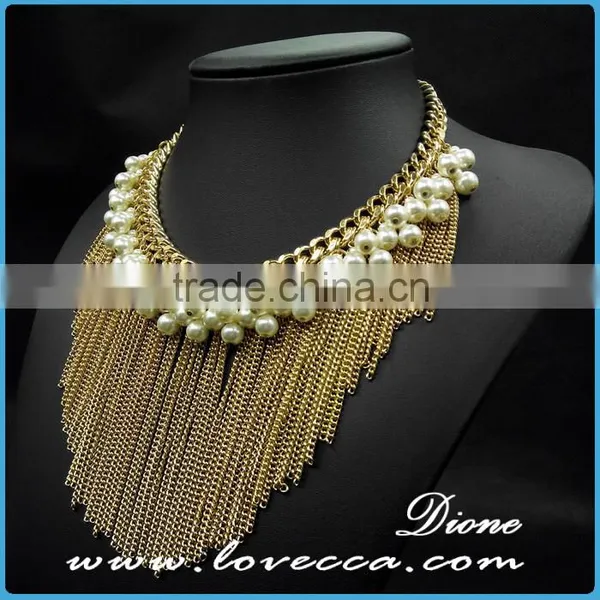 Italy Designs Wholesale Women Exaggerate Rose Gold Necklaces Collar Chain photo-4
