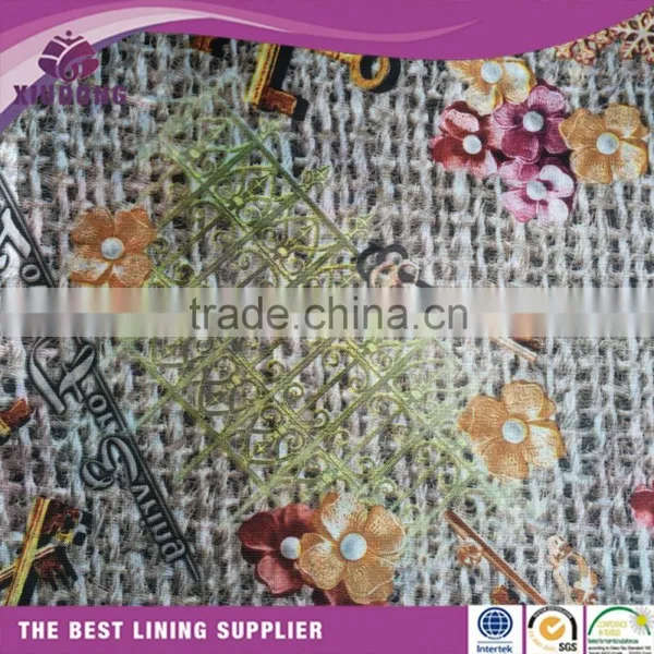 Shaoxing Fabric Printed Polyester Taffeta Liningi Fabric/textile for Clothing/dress/bag photo-3