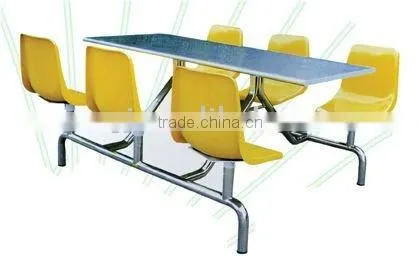 Stainless Steel Table Six Chairs