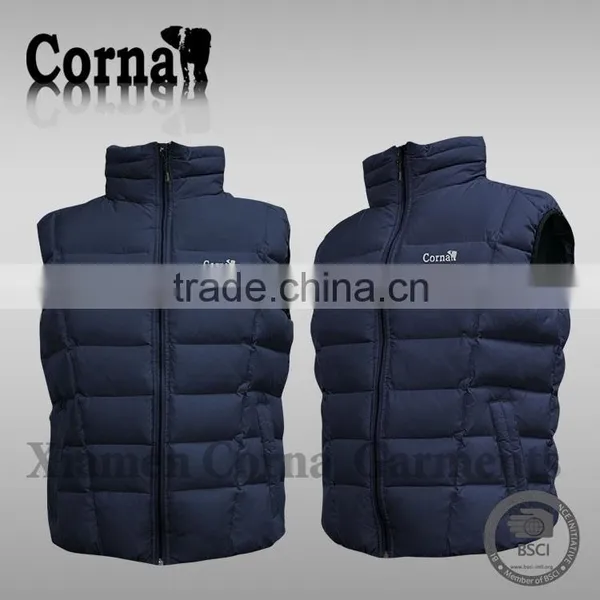 Sleeveless Brown Stain Resistant Fashion 100% Polyester Men Winter Outdoor Active Waistcoat photo-5