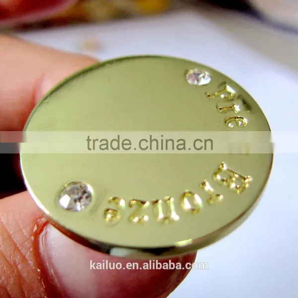 a Crystal Gold Color Jeans Button photo-5
