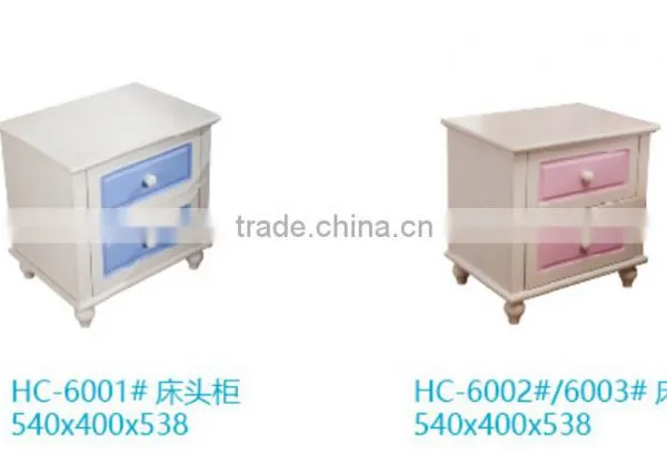 Mediterranean Style Pink Princess Wooden Bedroom Set photo-6