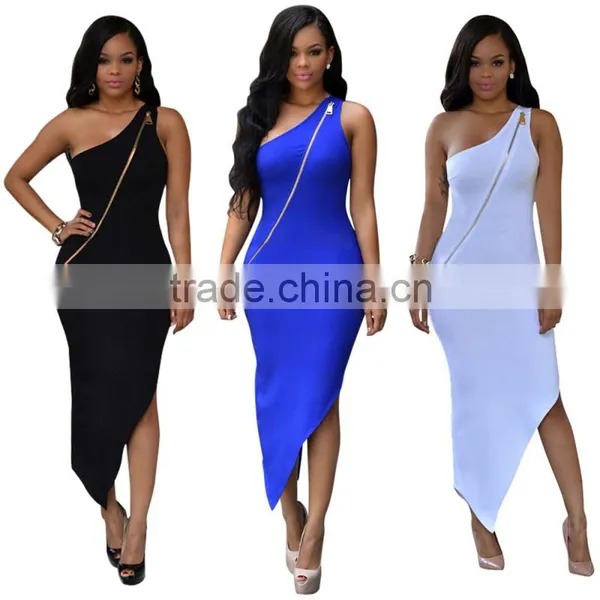 Bonvatt Women Backless High Stretch Fitness Mini Dress Long Zipper Back Tight Dresses for Wholesale