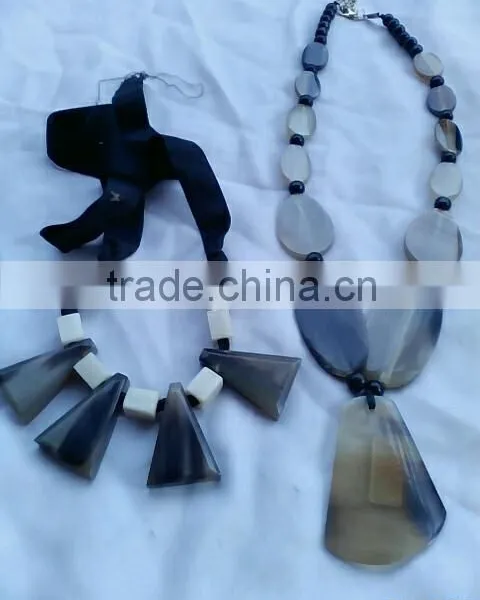 Buffalo Horn Necklace Jewelry Stylish & Fashion Jewelry Necklace Latest New Design Pic in India 2016 for Girls photo-3
