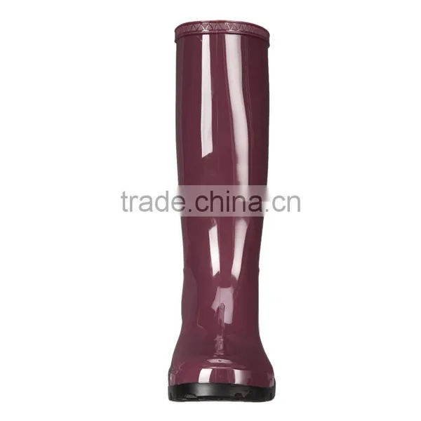 Womens Shiny PVC Wellington Boots For Rain photo-2