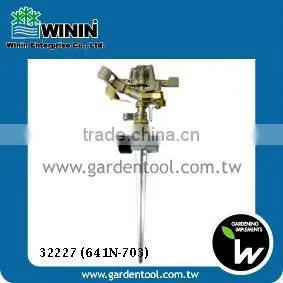 Metal Impact Sprinkler With 2-Way Metal Spike For Outdoor Watering