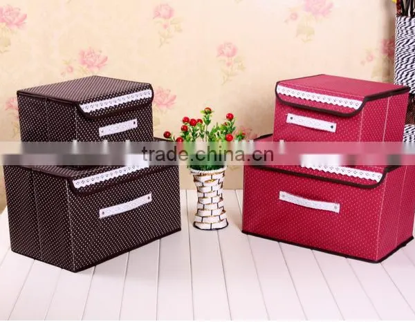 N496 Household Non Woven Box Foldable Storage Box Home Storage Organization photo-3