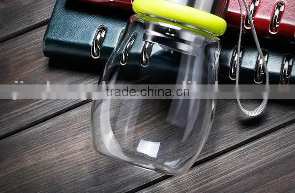 Glass Cute Water Bottle With Tea photo-2
