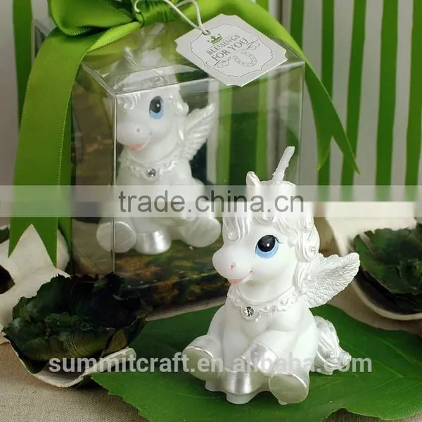 Cute Flameless Unicorn Candle Baptism Favors photo-2