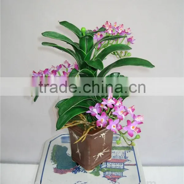 Artificial 76cm Arenaceous Basin Orchids Bonsai HP606 ( Plant Bonsai Flower / Tree of DESTE ) photo-2