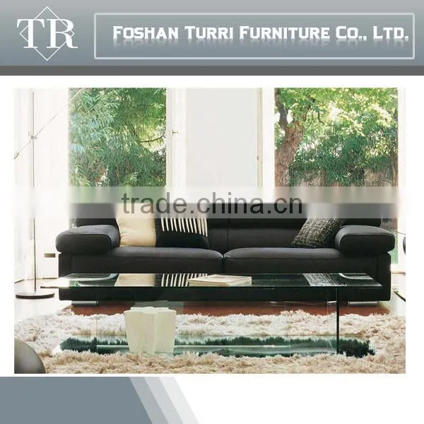 New Design Italiy Top Grade Leather Adjustable Headrest Sofa photo-2