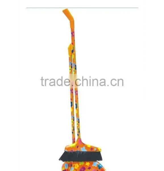 High Quality Household Cleaning Printing Plastic Dustpan With Long Handle photo-3