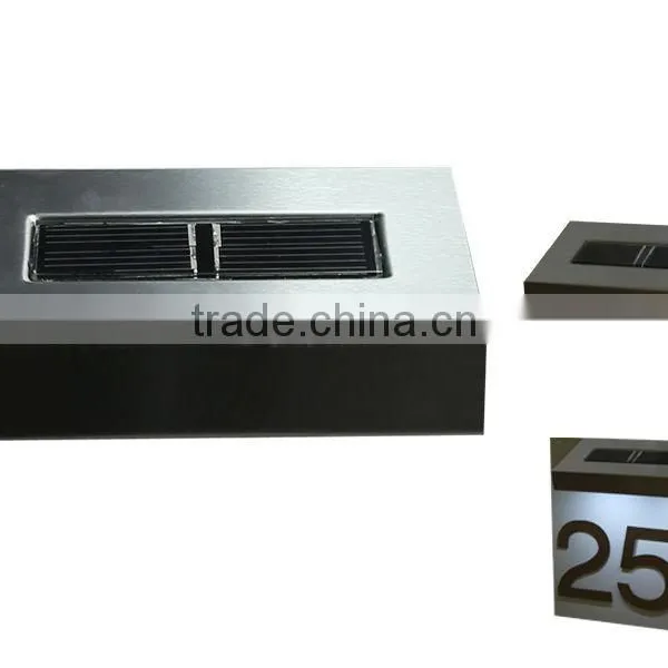 FQ-531 Stainless Steel Solar Doorplate Lamp With Led Solar House Number Light photo-2