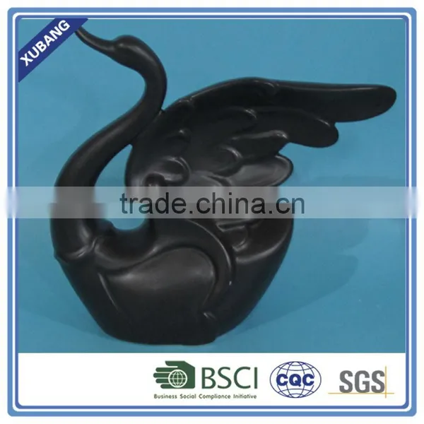 Luxury Modern Ceramic Goose Figurine Decoration Black Goose photo-2