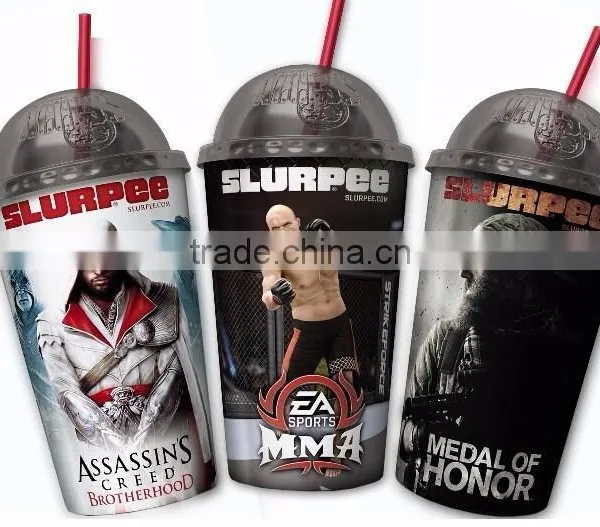 BPA Free Good Grade Acrylic Tumbler With Dome Lid and Straw With Design photo-3