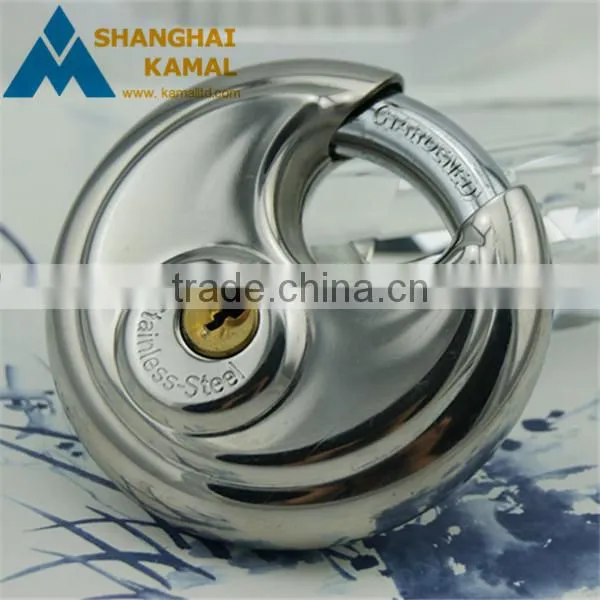 70MM Stainless Steel Disc Locksmith Padlock,round Stainless Steel Padlock,pad Locks photo-2
